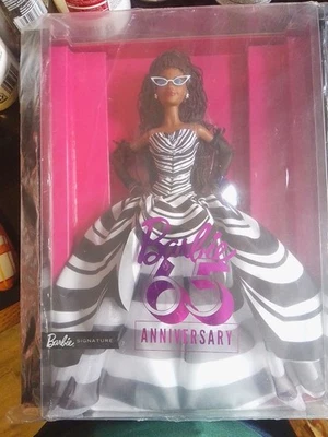 Barbie Signature 65 Aniversario Muñeca Coleccionable Trenzas Negro Morena HRM59 Foto 1 de 4