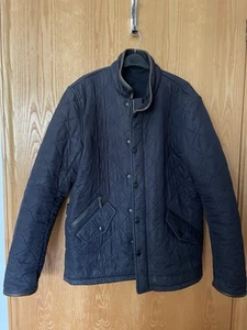 Barbour Men’s Size S Navy Quilted Jacket, Pockets Inside & Outside, Very Good - Picture 1 of 7
