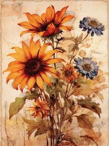 Autumn Flower Bouquet Blank Notecards (5 Cards) #0035 ** New Listing** - Picture 1 of 5