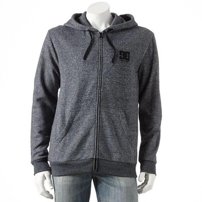 Vintage NOS New DC Shoes Heathered Full Zipper Gray Hoodie Size Small S30 - Image 1 of 2