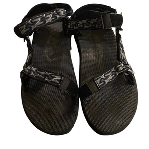 Sandalias de goma vintage para hombre 14 TEVA negras azules River para hombre con correa hechas en EE. UU. - Imagen 1 de 6