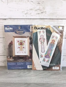 Menge 2 Bucilla religiöse gezählte Kreuzstich Sets Kreuz Engel - Bild 1 von 6