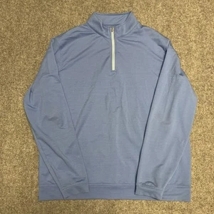 Peter Millar Poly Spandex Blend 1/4 Zip Sweater MENS Size XL Blue - Picture 1 of 13