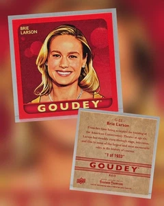 Brie Larson 2025 Upper Deck Goodwin Champions Goudey Red #G-22 /1993 - Bild 1 von 3