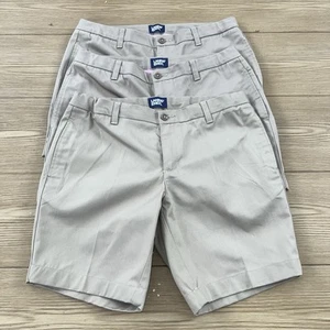 Lands' End School Uniform Lot of 3 Girls Chino Shorts Khaki Size 14+ Inseam 7 in - Picture 1 of 7