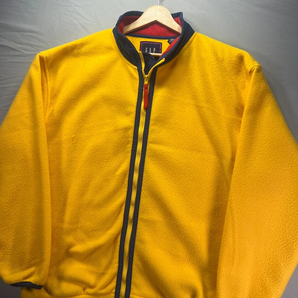 Chaqueta polar GAP Arctic Light vintage para hombre grande amarilla al aire libre EE. UU. 90s Foto 1 de 4