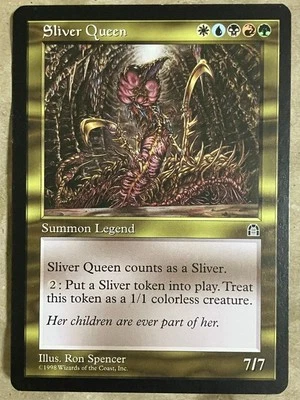 Sliver Queen Summon Legend Stronghold MTG English Wizards of the Coast Rare 1998 - Image 1 of 2