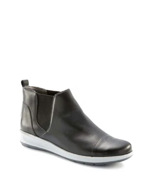 CUNAS PARA CAMINAR Mujer Negro Osmond Cuña Slip On Cuero Shootie 6 M Foto 1 de 4