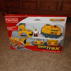 New HTF GeoTrax Knox & Nick Remote Control Train The Demolition Team 2009 Yellow - Picture 1 of 7