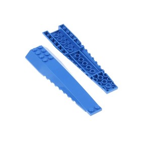 2x Lego Wedge Wing Plate 16x4x1 Blue Domed Slant Star Wars 6064656 45301