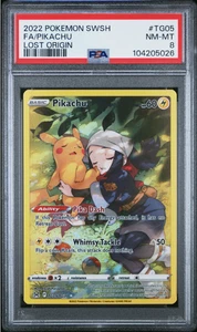 PSA 8 Pokemon SLEEPY PIKACHU Lost Origin #TG05 Illustration Rare Full Art NM MT - Bild 1 von 2