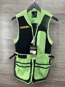 Browning Women's Trapper Creek Mesh Shooting Vest Black/NeoMint 3050694402 Med - Picture 1 of 4