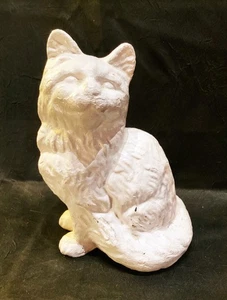 HUBLEY Gusseisen PERSISCHE KATZE Türstopper grün weiß lackiert - Bild 1 von 6