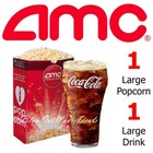 ⚡️15 MIN DELIVERY!⚡️ AMC Movie Theaters, 1 Large Popcorn & 1 Large Drink