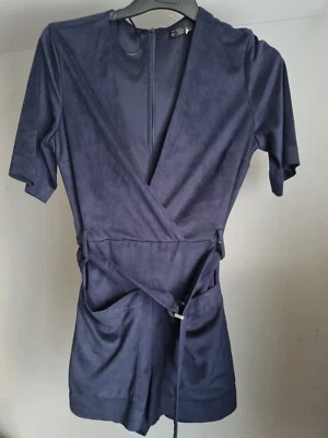 Zara Faux Suede Playsuit Size S - Image 1 of 4
