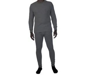 Set 2 Pezzi Biancheria Intima Termica Isolante da Lavoro Costruzioni Pesanti Grigio Scuro XL - Foto 1 di 2