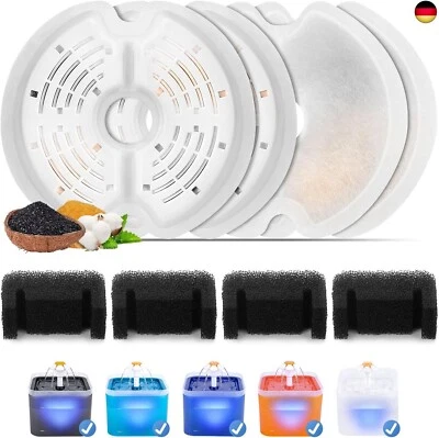 4 Stück Katzenbrunnen Filter für 2L&2,5L Katzenbrunnen, Feriva Filter für Ka