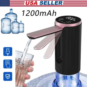 Folding Water Bottle Pump Dispenser 5 Gallon LCD Real Time Digital Display USB - Picture 1 of 11