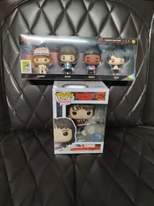 Stranger Things Eddie With Guitar Funko #1250 + Monogram SDCC 2023 Bag Clip Set - Picture 1 of 13