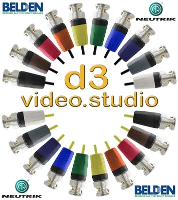 Cavo super sottile 3G HD SDI Professional Belden 179dt / Neutrik 3G torsione posteriore BNC