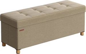 Cassapanca, Pouf Contenitore, Poggiapiedi Pieghevole 38 X 110 X 40 Cm, Ottomano - Foto 1 di 12