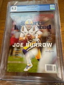 2 dicembre 2019 Joe Burrow LSU Tigers RC Sports Illustrated Edicola CGC 9.2 - Foto 1 di 5