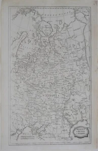 Original 1807 Map MUSCOVY OR RUSSIA IN EUROPE Ukraine St. Petersbug Moscow Riga - Picture 1 of 12
