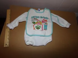 FITS xavier roberts cabbage patch KIDS SOFTY BOYS bib/white knit SHORTALLS 3pic - Picture 1 of 3