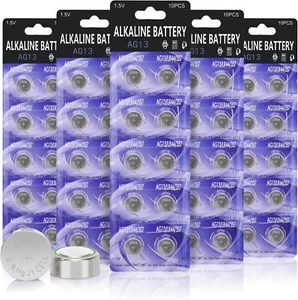 Paquete de 50 pilas LR44 L1154F AG13 357 303 SR44 A76 1,5 V botón reloj celda moneda - Imagen 1 de 25