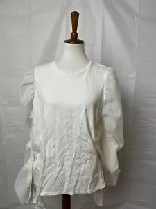 Damen Express Größe XL Elfenbein Rüsche Glocke Langarm Top - Bild 1 von 7