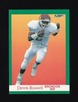 1991 Fleer Derek Russell Rookie #424 Denver Broncos - Image 1 of 2