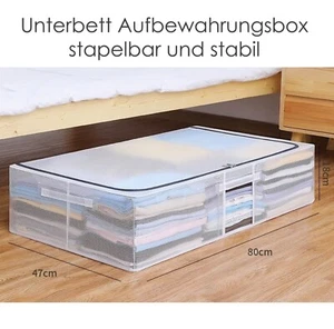 2erSet 68L stabile Unterbett-Aufbewahrungsbox Schublade Bettkasten für Kleidung - Bild 1 von 7