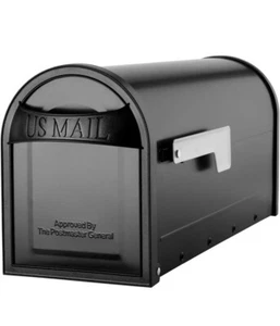 8760B-10 Carlisle Postmount Mailbox Medium Black #227 - Imagen 1 de 6