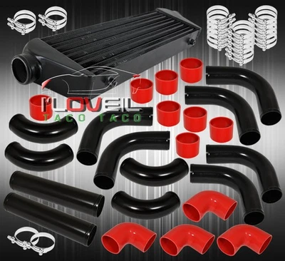 12 Piece Piping Kit + Turbo Fmic Front Mount Intercooler + Silicone Couplers Kit Foto 1 de 3
