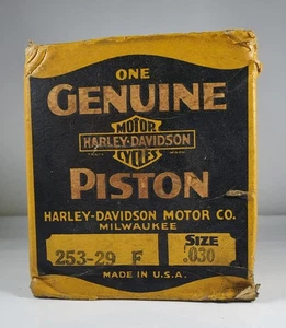 Genuine Harley-Davidson WWII Era .030 Piston & Ring Set HD253-29F NOS - Foto 1 di 4