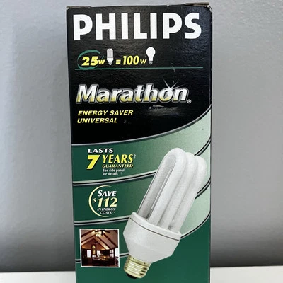 Philips SLS 25w Marathon Energy Saver Universal Triple Tube Med Screw Base Bulb - Image 1 of 4