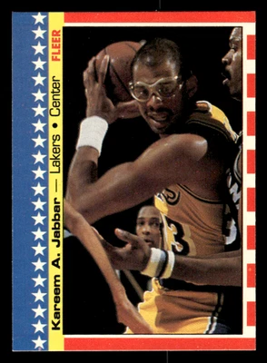 -CS- 1987-88 Fleer Stickers - #8 Kareem Abdul-Jabbar *Free Shipping* Lakers - Image 1 of 2