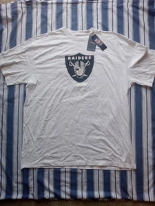New 2XLT XXLT Las Vegas Raiders Men's White Shirt Fanatics Brand NWT - Picture 1 of 7