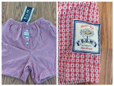 Calzoncillos boxer vintage años 90 BUM Equipment mantel a cuadros rojos NOS para mujer M Foto 1 de 4