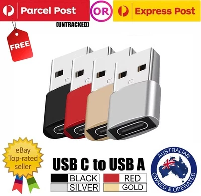 USB C to USB A - Female to Male - Converter Adapter - Multicoloured - FREE POST! - Image 1 of 4