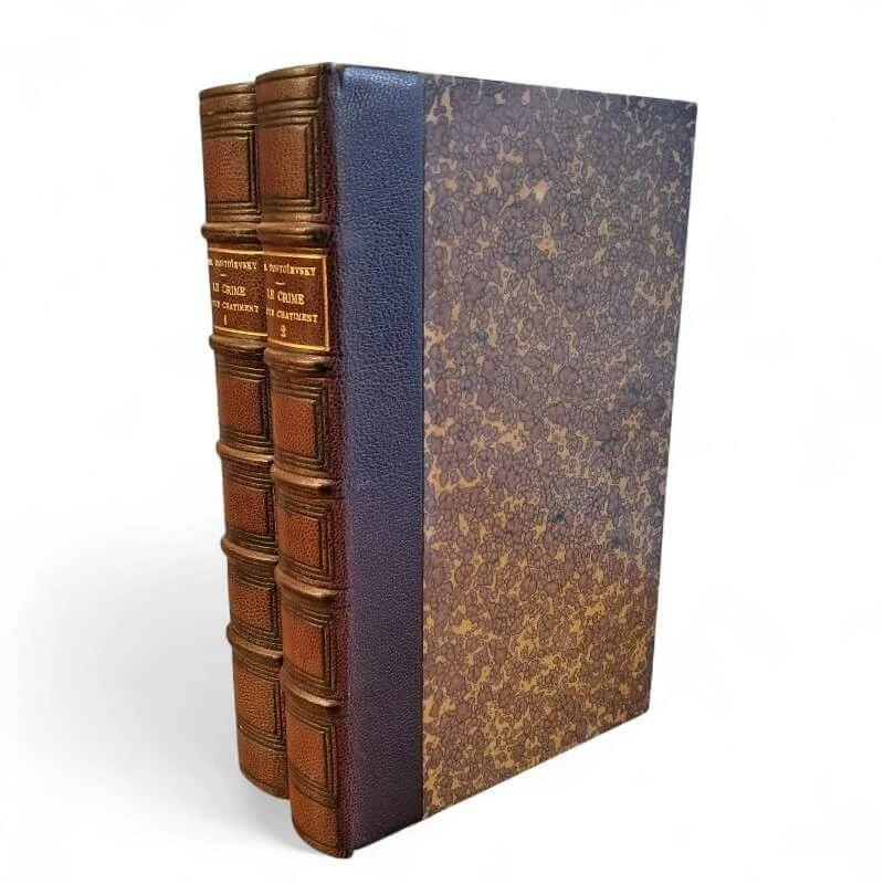 DOSTOIEVSKI, Theodore. Le crime et le châtiment. BIBLIOTHÈQUE DE F. LÉOTARD. - Photo 1/3