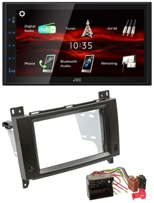 JVC USB Bluetooth MP3 DAB 2DIN Autoradio für Mercedes B- A-Klasse 04-12 schwarz - Bild 1 von 4