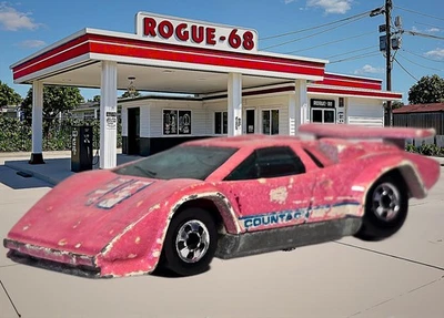 Hot Wheels Lamborghini Countach, розовый, 1988 цвет гонщиков, Blackwalls, отдельно - Изображение 1 из 4