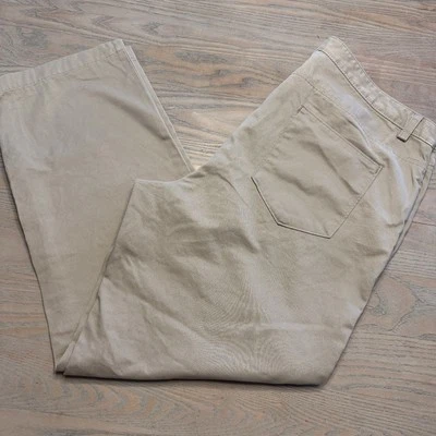 Calvin Klein CK Beige Chino Pants Men's 38x30 Flat Front 100% Cotton Khaki - Image 1 of 4