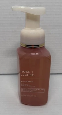 全新 罕见 Bath & Body Works 玫瑰 + 荔枝发泡手皂 白色谷仓 — 第 1/3 张图片