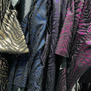 Zebra Striped Bonded Lace On Satin Fabric Party Dress Wedding Bridal Costume 60" - Picture 1 of 5