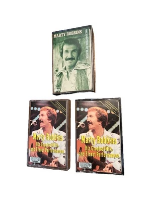 3 Marty Robbins Cassettes His Greatest Hits Finest Performance Piece Of Heaven - Image 1 of 3