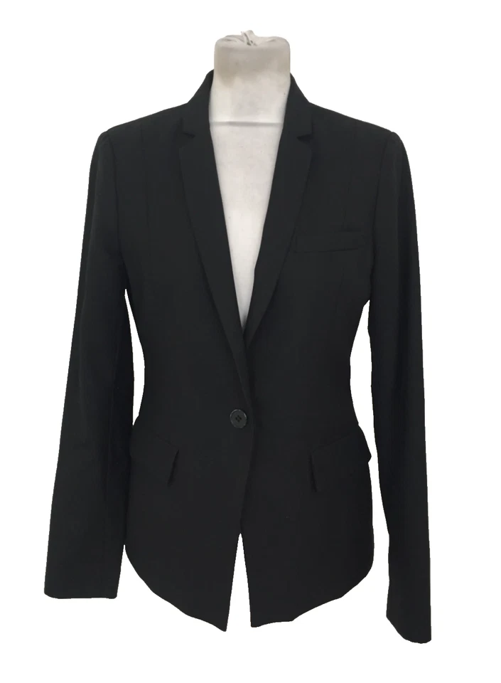 Blazer para mujer Twist & Tango talla UK10 negro completo cierre único cuello en V usado Foto 1 de 4