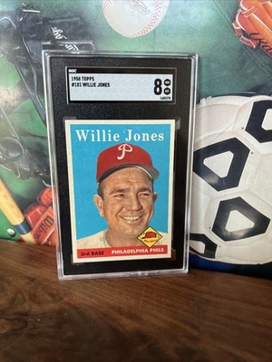 1958 TOPPS # 170 WILLIE JONES,PHILLIES-Sgc 8 Centered Minty++++VIVID BEAUTY ! - Image 1 of 2