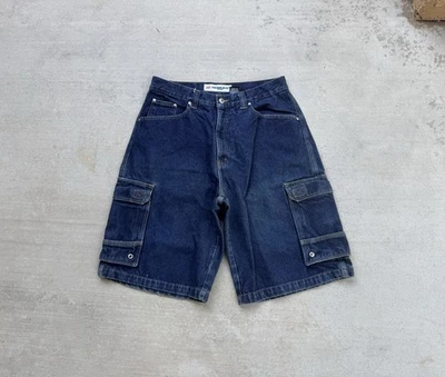 Vintage Anchor Blue Shorts Mens 36 Blue Denim Cargo Jean Jorgs Baggy Skater Y2K - Image 1 of 4